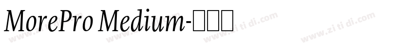 MorePro Medium字体转换